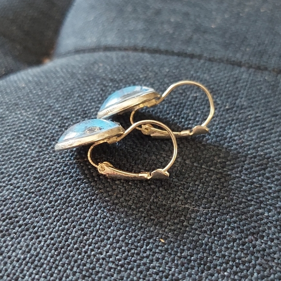 FLOWER BLUE EARRINGS - Picture 4 of 5